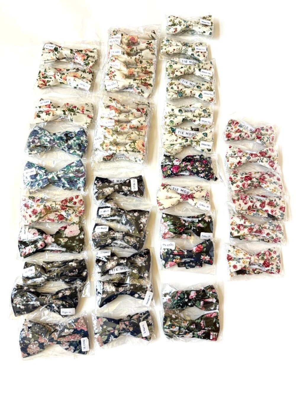 Lot of 44 Mens & Child Bow Ties Boy Tie Mood Floral Adjustable Neck 12"-19" Kids